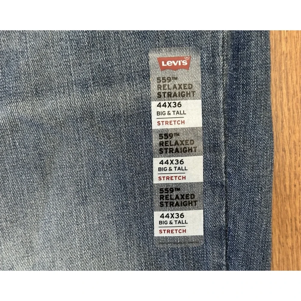 Levi's 559 Men's Relaxed Straight Jeans 44x36 Dark Blue Denim NWT